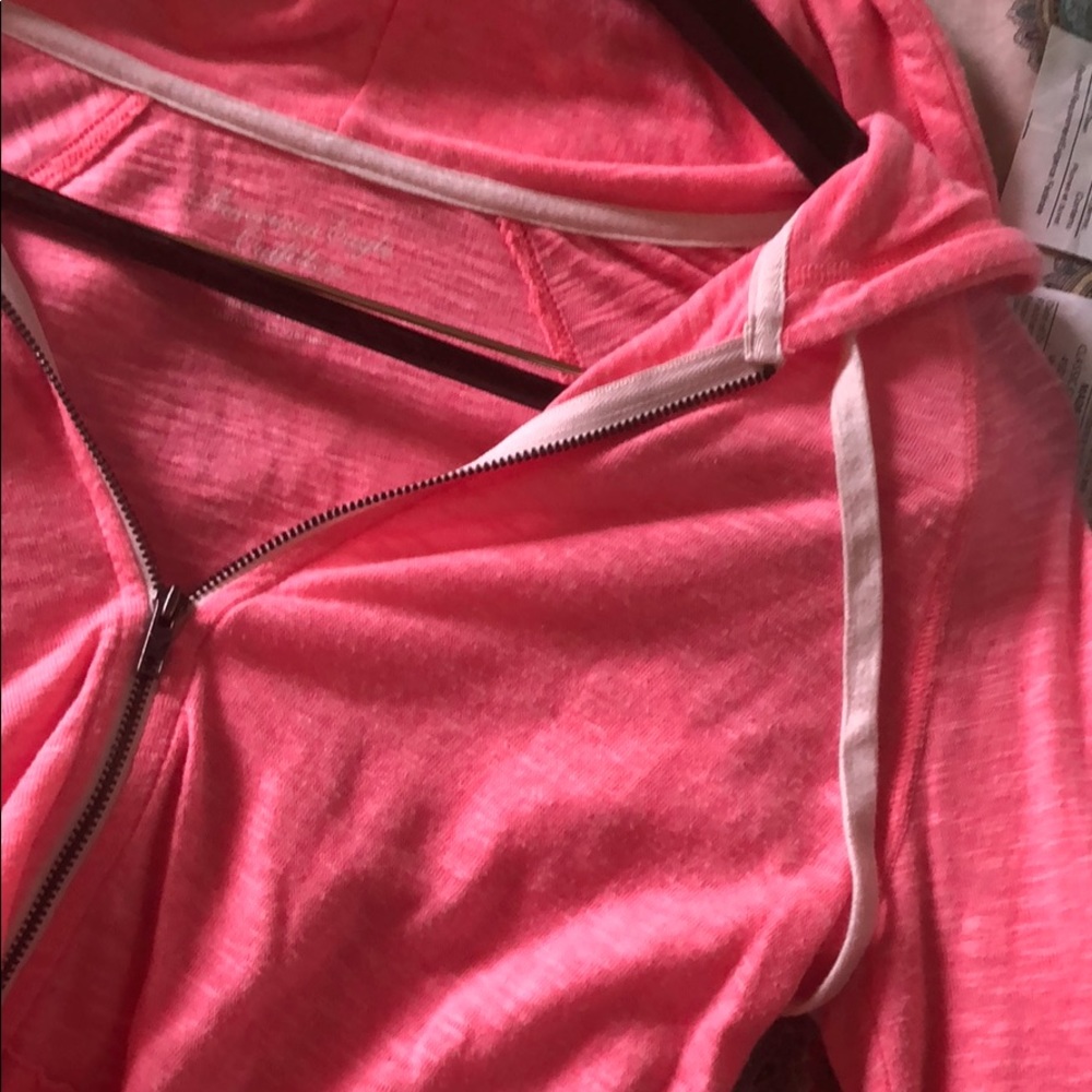 Pink lightweight zip up hoodie